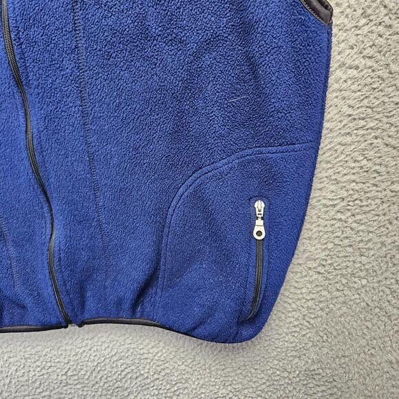 Vintage Champion Fleece Vest Mens Size Large‎ Blue Full Zip - Picture 3 of 9